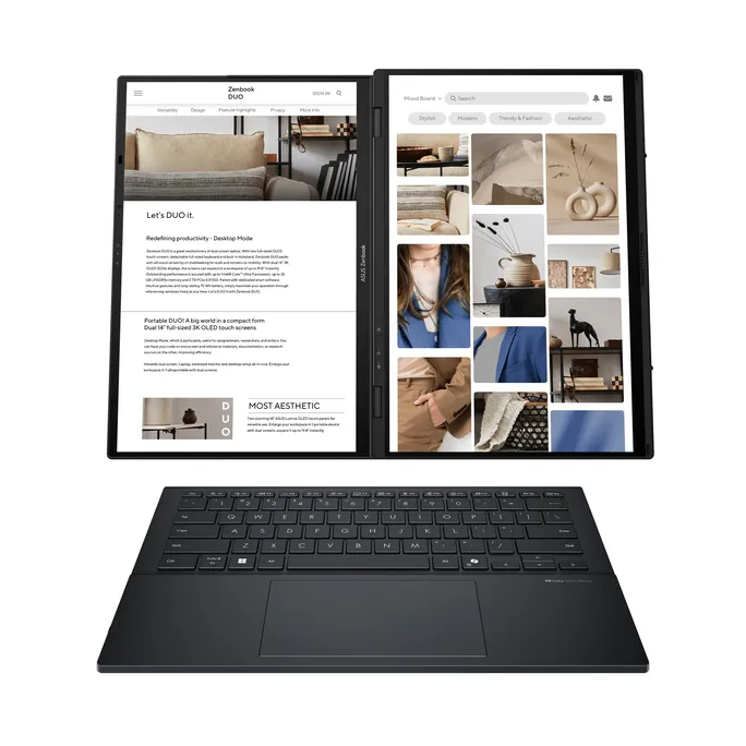 ASUS Zenbook Duo UX8406CA-PZ195X Core Ultra 9 285H 32GB/2TB 14" WQXGA+ OLED Touch Win11 Pro – Bild 2