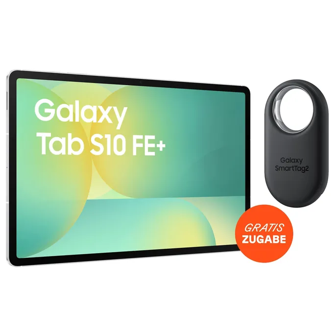 Samsung GALAXY Tab S10 FE+ X620N WiFi 13.1" 128GB silber + SmartTag 2 EI-T5600 Schwarz