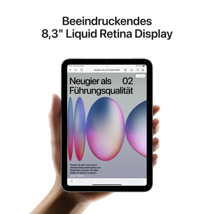 Apple iPad mini 2024 WiFi 256 GB Space Grau MXNA3NF/A – Bild 5