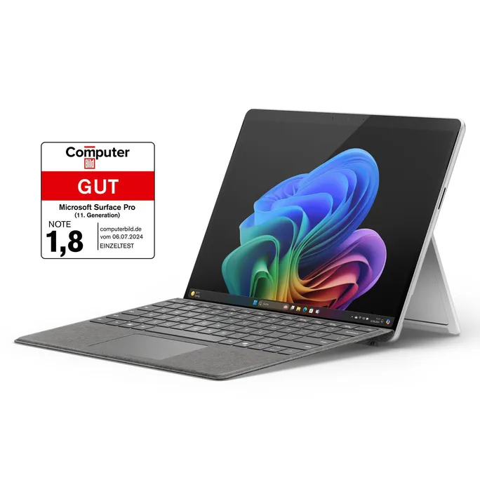 Microsoft Surface Pro (11. Edition) Copilot+ PC 13" OLED 2in1 Platin Snapdragon® X Elite 16GB/512GB SSD Win11 EP2-08363 ohne Netzteil inkl. MS Surface Pro Keyboard mit Slim Pen Sand – Bild 2