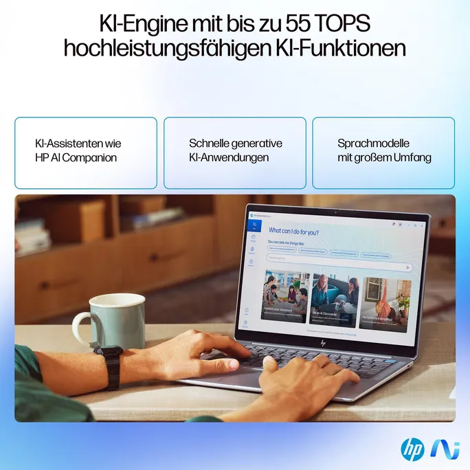 HP OmniBook Ultra 14" 2,2k Touchscreen Ryzen AI 9 HX 365 16GB/1TB SSD Windows 11 Home - 14-fd0094ng Copilot+PC – Bild 3
