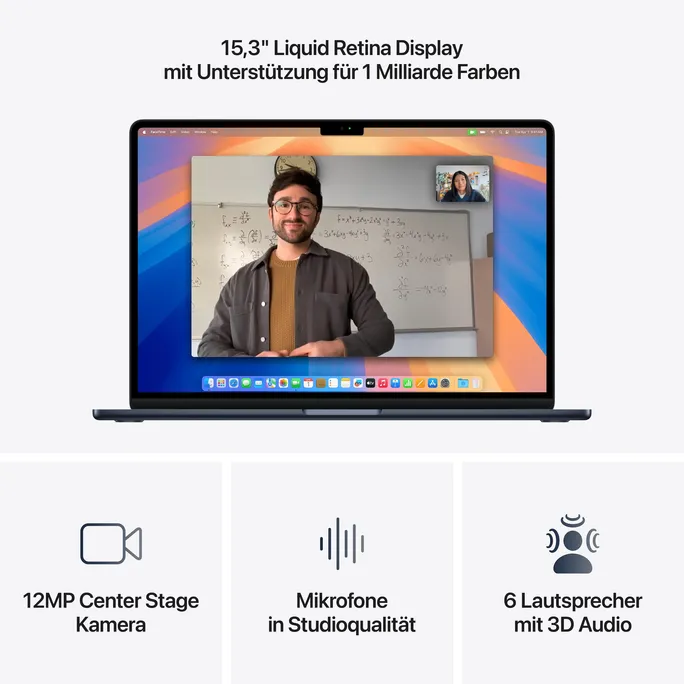 Apple MacBook Air 15,3" 2025 M4/24/512GB SSD 10C GPU Mitternacht BTO – Bild 5