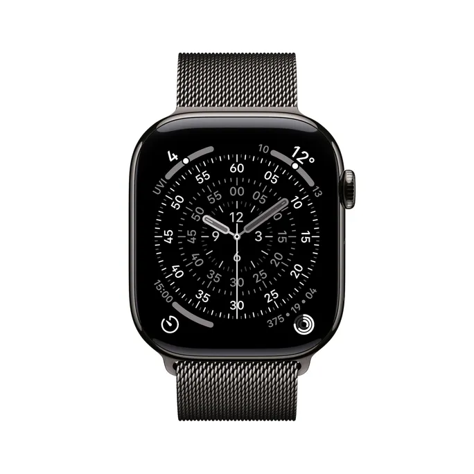 Apple Watch Series 11 GPS + Cellular 46mm Schiefer Titanium Gehäuse mit Schiefer Milanese Loop - S/M – Bild 2