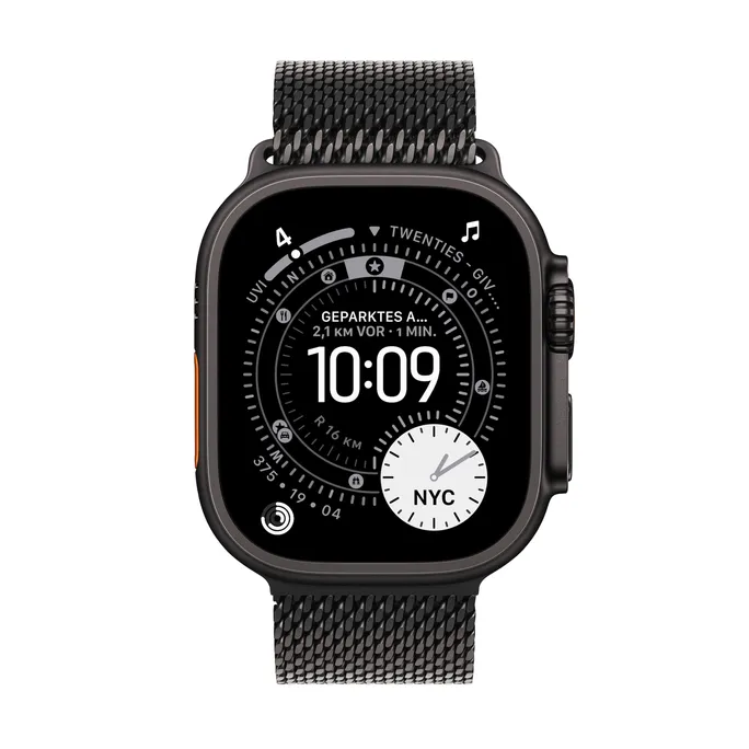 Apple Watch Ultra 3 GPS + Cellular 49mm Black Titanium Case with Black Titanium Milanese Loop - Small – Bild 2