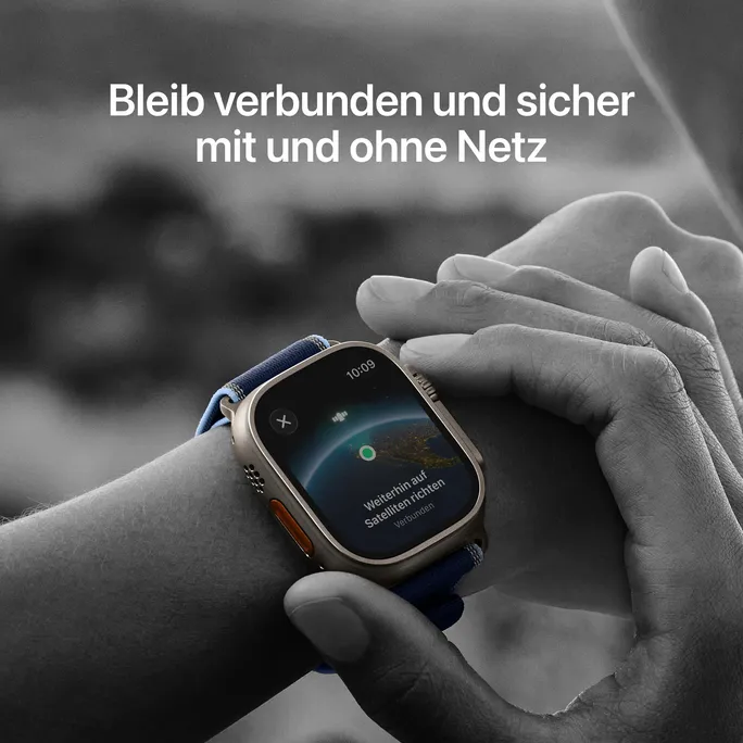 Apple Watch Ultra 3 GPS + Cellular 49mm Black Titanium Case with Black Titanium Milanese Loop - Small – Bild 4
