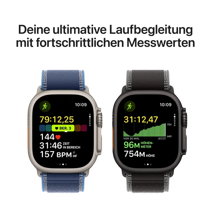 Apple Watch Ultra 3 GPS + Cellular 49mm Natural Titanium Case with Light Blue Alpine Loop - Small – Bild 5