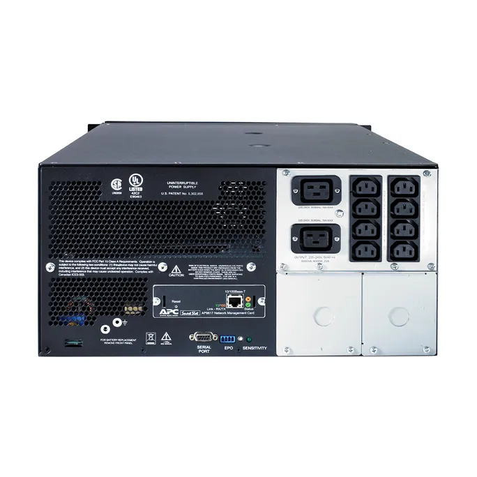 APC Smart UPS SUA5000RMI5U, 5000VA, Rack, 2x C19, 8x C13, Überspannungsschutz – Bild 2