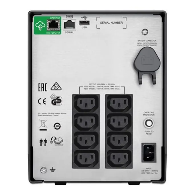 APC Smart UPS C SMC1500IC, 1500VA, 8x C13, AVR, Display, SmartConnect, Überspannungsschutz – Bild 4