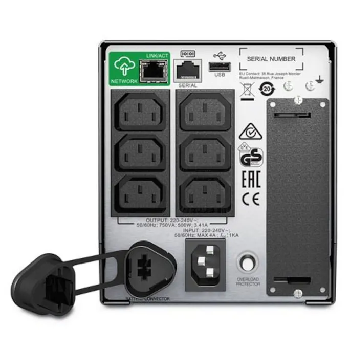 APC Smart UPS SMT750IC, 750VA, 6x C13, AVR, Display, SmartConnect + Slot, Überspannungsschutz – Bild 2