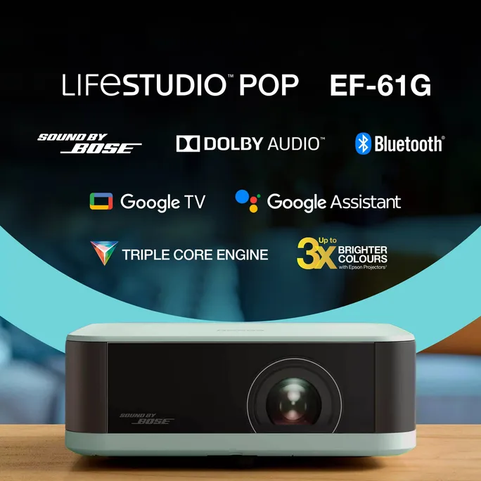 Epson EF-61G Lifestudio Pop Mini-Laserprojektor 700 Lumen FHD HDMI Grün – Bild 3