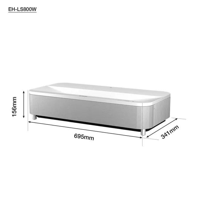 Epson EH-LS800W 3LCD Ultrakurzdist. Pojektor 4000 Lumen 4K PRO-UHD HDMI Weiß – Bild 2