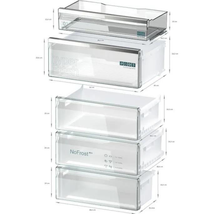 Siemens KG49NAXCF iQ500 Freistehende Kühl-Gefrier-Kombination – Bild 3