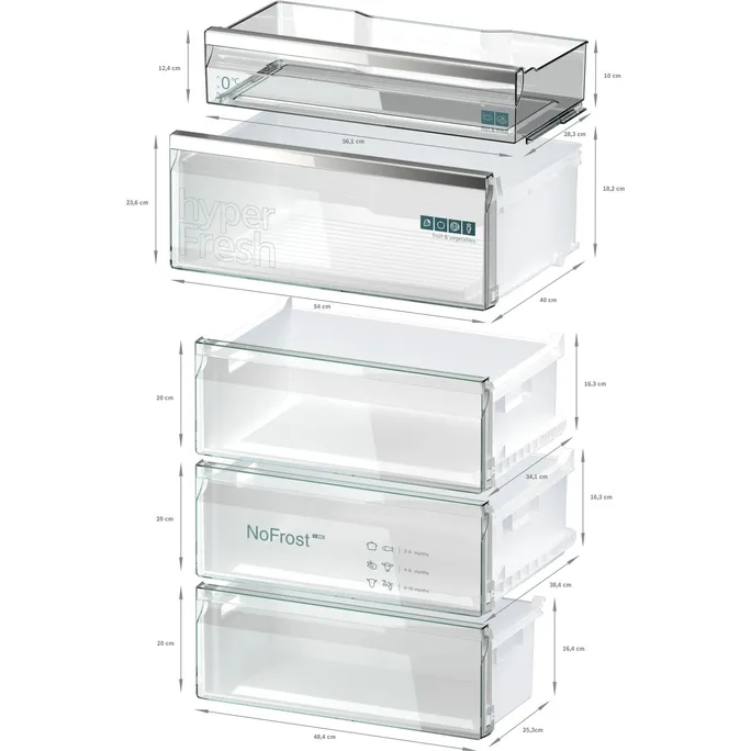Siemens KG49NAIBT iQ500 Freistehende Kühl-Gefrier-Kombination – Bild 5
