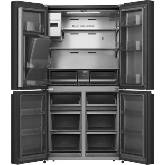 Hiesense RQ760N4IFE Kühl- / Gefrierkombination Multi-Door schwarz – Bild 2
