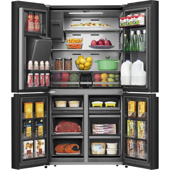 Hisense RQ760N4SBFE Side by Side Kühl-Gefrier-Kombination Edelstahl schwarz – Bild 5
