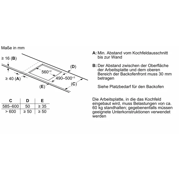Bosch PXX645HC1E Serie 6 Induktionskochfeld 60 cm Schwarz – Bild 2