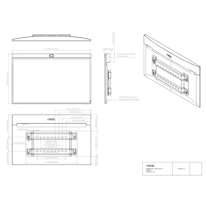 Neat Statische Wandhalterung | Neat Board 50 – Bild 2