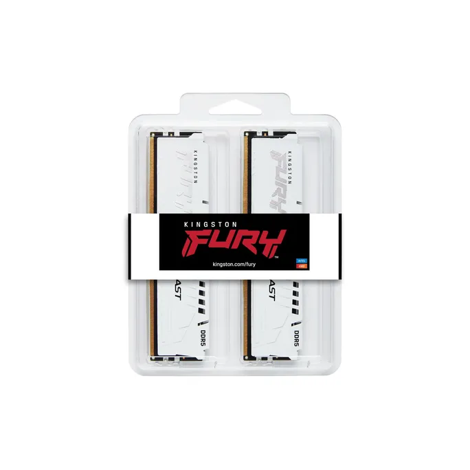 64GB (2x32GB) Kingston Fury Beast White EXPO DDR5-6000 CL30 RAM Arbeitsspeicherkit – Bild 3