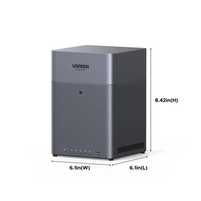 UGREEN NASync DH4300 Plus NAS System 4-Bay 24TB inkl. 2x WD WD120EFGX NAS HDD - 12 TB – Bild 2