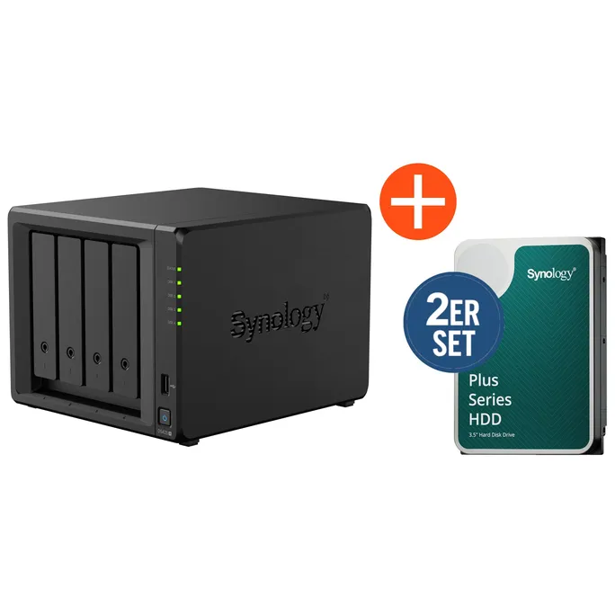 Synology DS425+ NAS System 4-Bay 12 TB inkl. 2x 6 TB Synology HDD HAT3300-6T