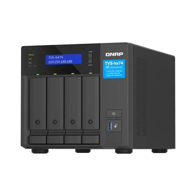 QNAP TVS-h474-PT-8G NAS System 4-Bay Intel Pentium G7400 – Bild 4