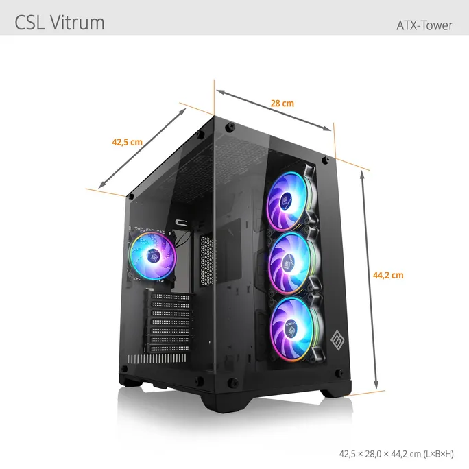 CSL Gaming PC M12030H Core Ultra 9 285K 32GB/2TB SSD RTX 5070Ti Win 11 – Bild 2