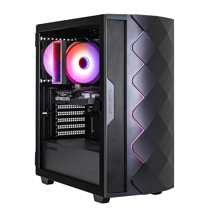 Hyrican GAMEMAX MegaDeal Diamond BK SET2697 7795 Ryzen 5 5500 16GB 1TB SSD RTX 5050 + MSI MAG 32C6X Curved Monitor 80cm (32") – Bild 2