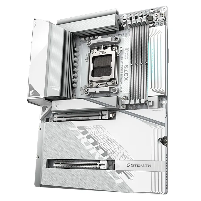 GIGABYTE X870 AORUS STEALTH ICE ATX Mainboard Sockel AM5 HDMI/USB4 – Bild 4