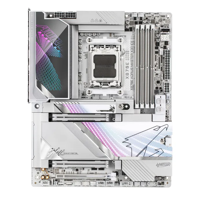 GIGABYTE X870E AORUS MASTER X3D ICE WIFI7 ATX Mainboard Sockel AM5 HDMI – Bild 3