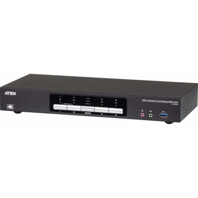 Aten CS1944DP 4-Port USB 4K Dual Display-Port Kabel KVMP Switch + USB3.0 Periph. – Bild 3