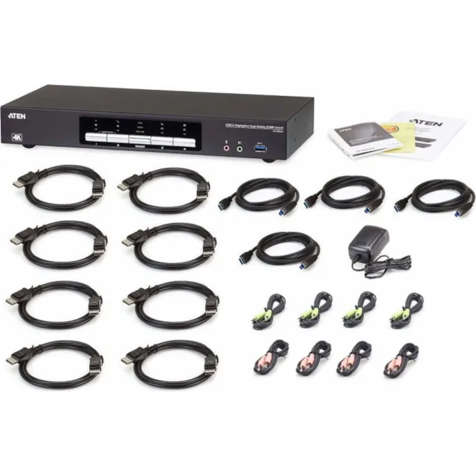 Aten CS1944DP 4-Port USB 4K Dual Display-Port Kabel KVMP Switch + USB3.0 Periph. – Bild 5