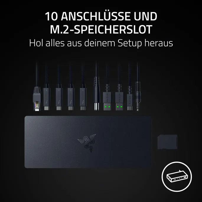Razer Thunderbolt™ 5 Dock Chroma | 4K Tripple Display @144 Hz, M.2-Speicherslot, 140W PD, 250W Netzteil – Bild 3
