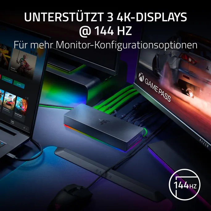Razer Thunderbolt™ 5 Dock Chroma | 4K Tripple Display @144 Hz, M.2-Speicherslot, 140W PD, 250W Netzteil – Bild 4