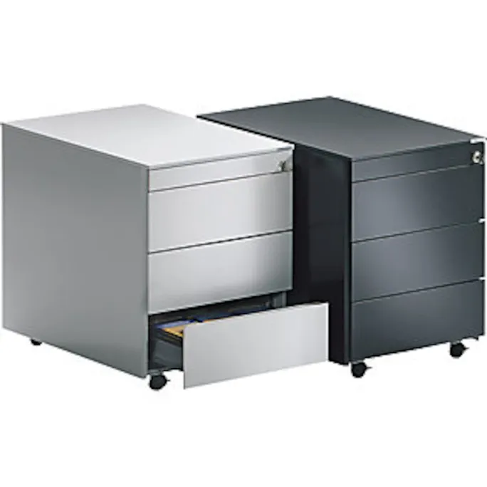 Schüberollcontainer, 570x800mm, Stahlpl., 3 Schübe, lichtgrau – Bild 2