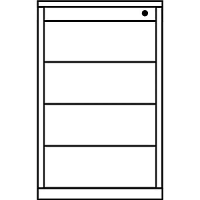 Schubladencontainer, HxT 720x800mm, 4 Schubladen, reinweiß/schilfgrün – Bild 4