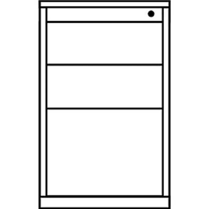 Schubladencontainer, 720x800, 2 Materials., 1 Hängereg., weiß/anthrazitgrau – Bild 4