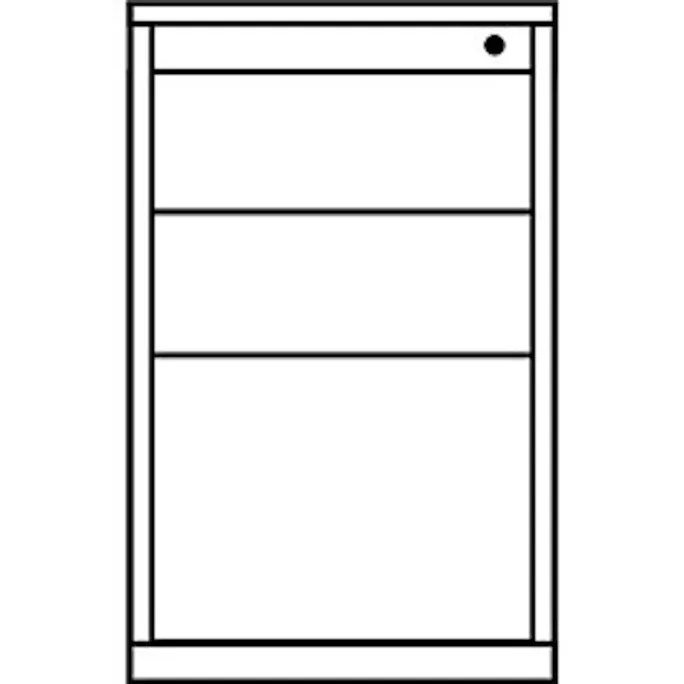 Schubladencontainer, 708x800 mm, 2 Materialschübe, 1 Hängereg., weiß/alu/Ahorn – Bild 3