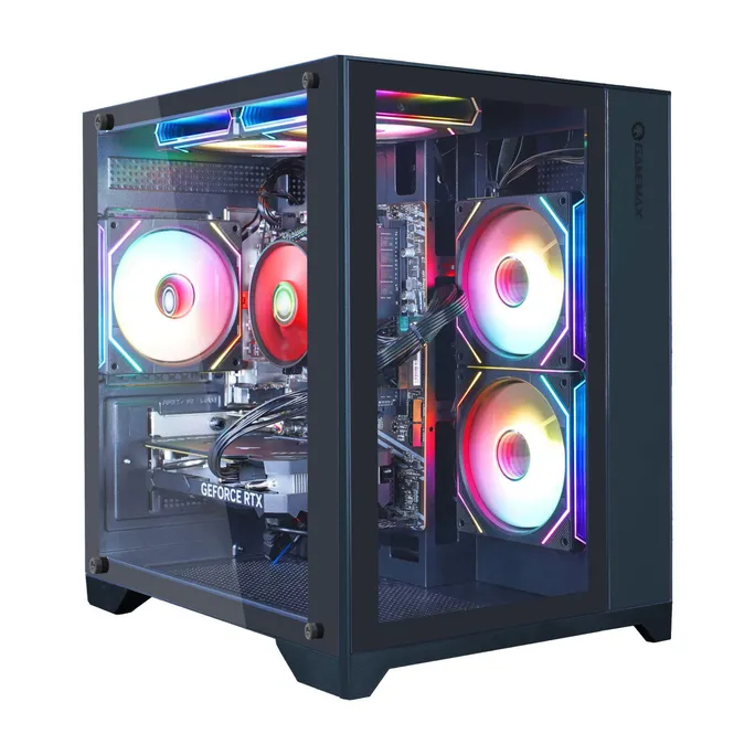 Hyrican GAMEMAX MegaDeal Infinity Mini BK SET2700 7796 Ryzen 7 5700X 16GB/1TB SSD RTX 5060Ti Win11 + MSI MAG 32C6X Curved Monitor 80cm (32") – Bild 2