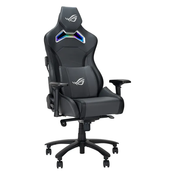 ASUS ROG Chariot X Gaming-Stuhl - Aura RGB Beleuchtung, 4D-Armlehnen, Grau – Bild 5